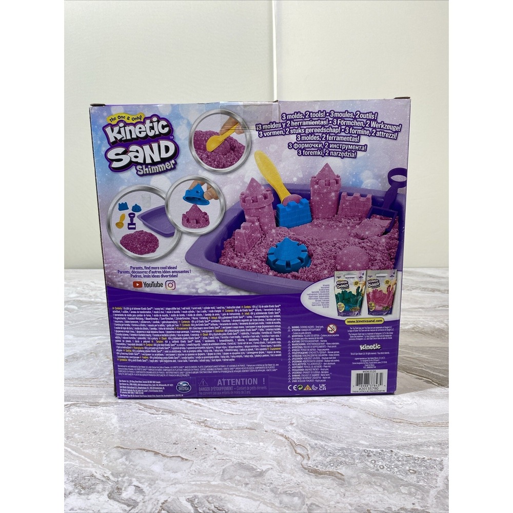 Set Of 2 Kinetic Sand Crystal Pink Shimmer, 1 pound Ea - Picture 4 of 6